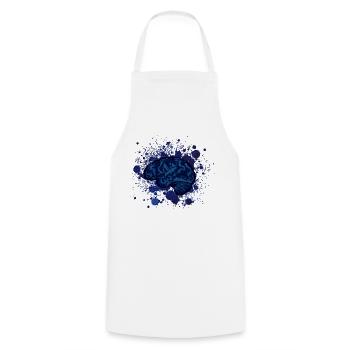 brain brains design fancy stain - Cooking Apron - white - Front - AI Model Male 185 dark (185cm)