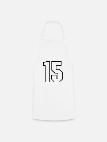 15 Jahre trikot nummer 15 t-shirt sporttrikot 15 - Kochschürze - Weiß