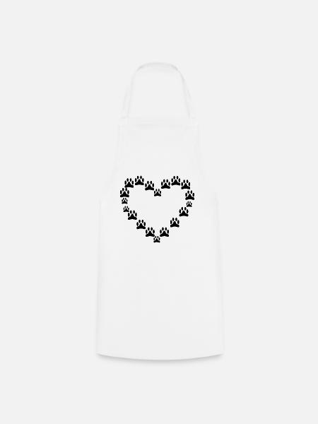 My therapist has paws - Cooking Apron - white