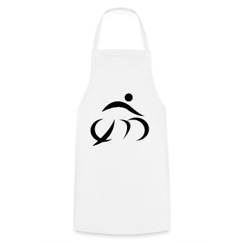 Triathlon Natation Bike Run Marathon - Tablier de cuisine - blanc - Devant - AI Model Male 185 dark (185cm)