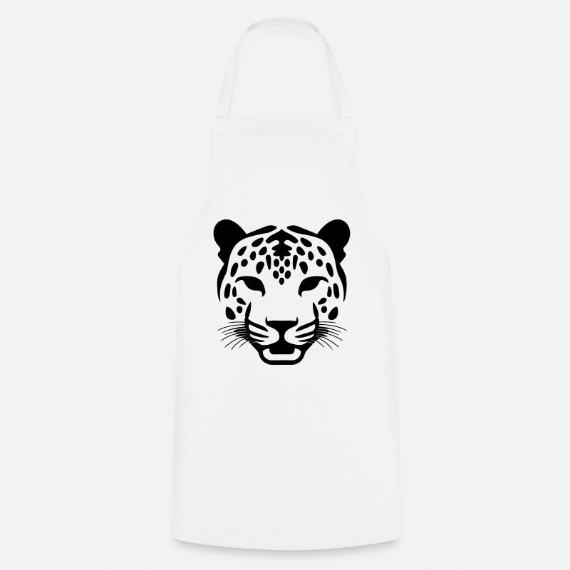 Leopard - Cooking Apron - white