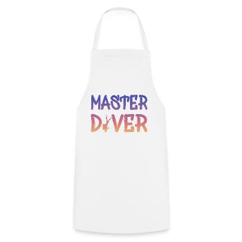 Master Diver - Kochschürze - Weiß - Vorne - AI Model Male 185 dark (185cm)