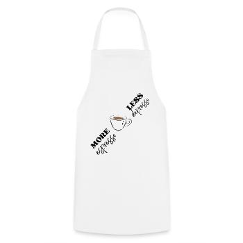 More espresso less despresso diag - Kochschürze - Weiß - Vorne - AI Model Male 185 dark (185cm)