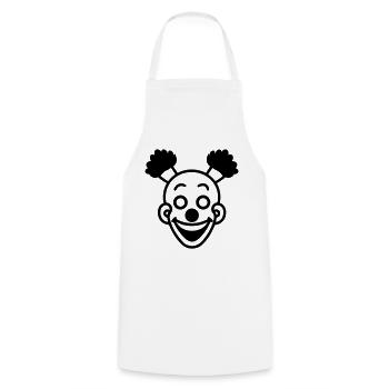 Clown - Cooking Apron - white - Front - AI Model Male 185 dark (185cm)