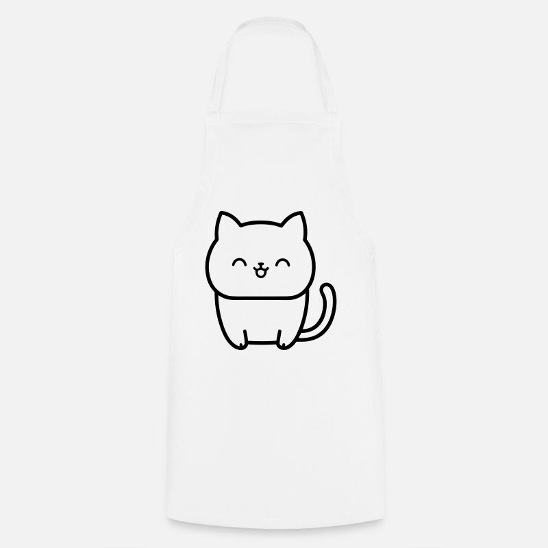 Katze - Kochschürze - Weiß