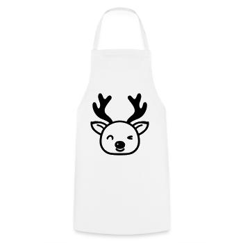 Christmas Reindeer - Cooking Apron - white - Front - AI Model Male 185 dark (185cm)