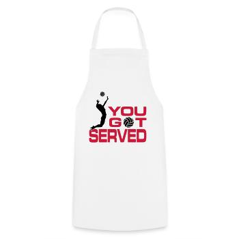 You got served - Kochschürze - Weiß - Vorne - AI Model Male 185 dark (185cm)