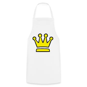 Couronne (couronne) 04.1 - Tablier de cuisine - blanc - Devant - AI Model Male 185 dark (185cm)