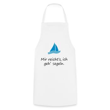 Mir reichts Ich geh Segeln. Segelboot Segel Segler - Kochschürze - Weiß - Vorne - AI Model Male 185 dark (185cm)