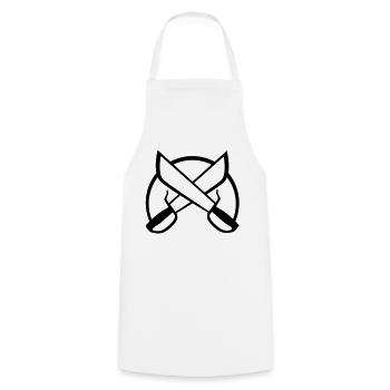 Wing Chun 1 - Kochschürze - Weiß - Vorne - AI Model Male 185 dark (185cm)
