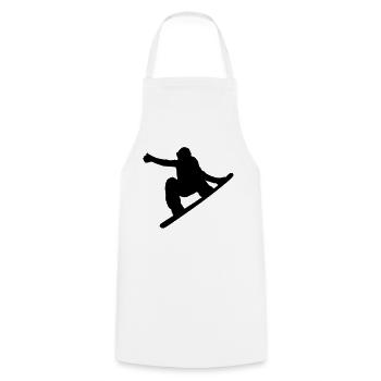 snowboarding - Kochschürze - Weiß - Vorne - AI Model Male 185 dark (185cm)