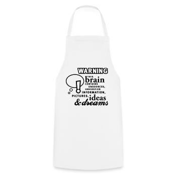 Brain - content - Brain - Content - 1C - Cooking Apron - white - Front - AI Model Male 185 dark (185cm)