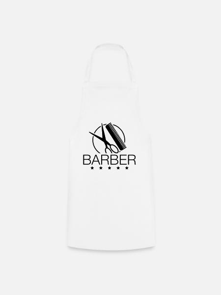 barber__logo_pa1 - Kochschürze - Weiß