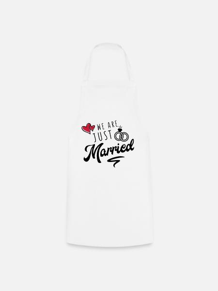 we are just married - Kochschürze - Weiß