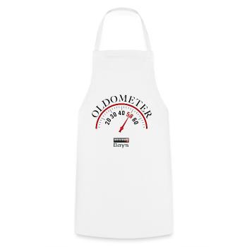 Oldometer 58e anniversaire - Tablier de cuisine - blanc - Devant - AI Model Male 185 dark (185cm)