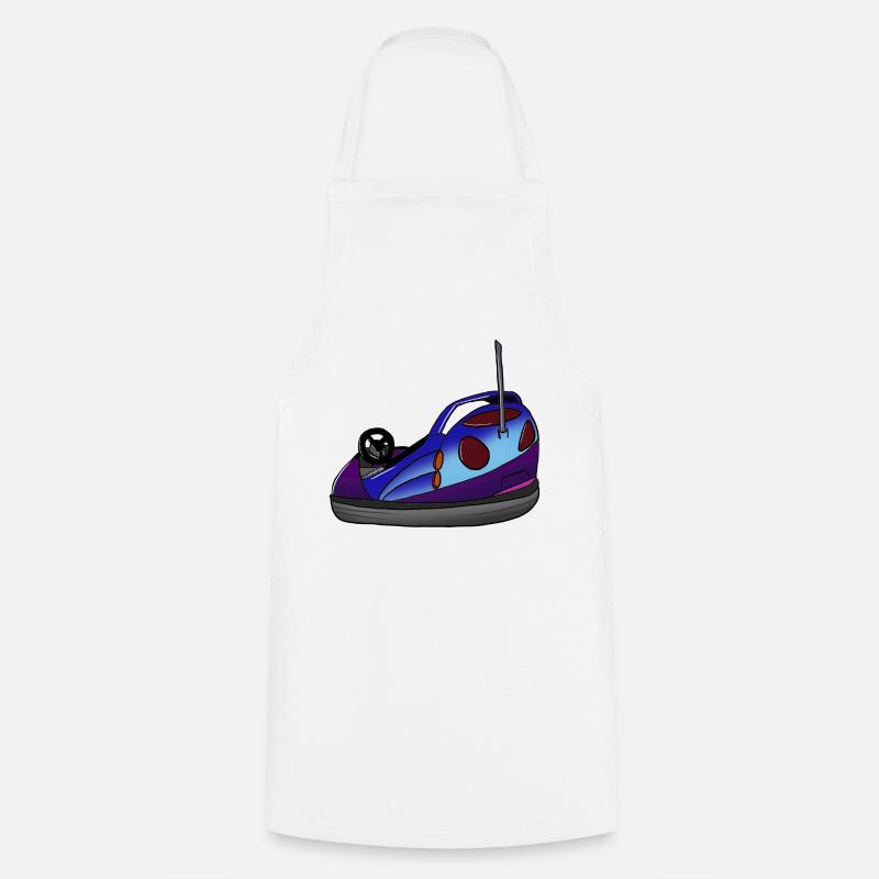 Bumper car retro - drawn - Cooking Apron - white