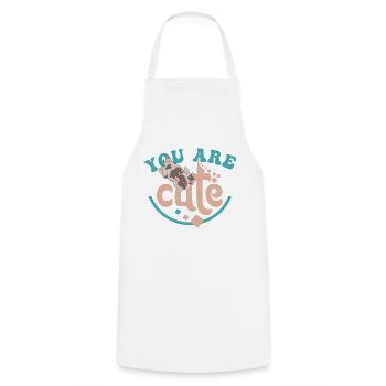 Chiens - Filles - Tablier de cuisine - blanc - Devant - AI Model Male 185 dark (185cm)