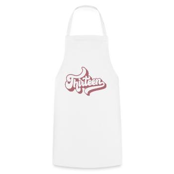 Mignon cadeau d’anniversaire 13 ans 13 ans - treize - Tablier de cuisine - blanc - Devant - AI Model Male 185 dark (185cm)