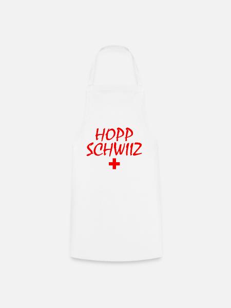 Hopp schwiiz - Kochschürze - Weiß