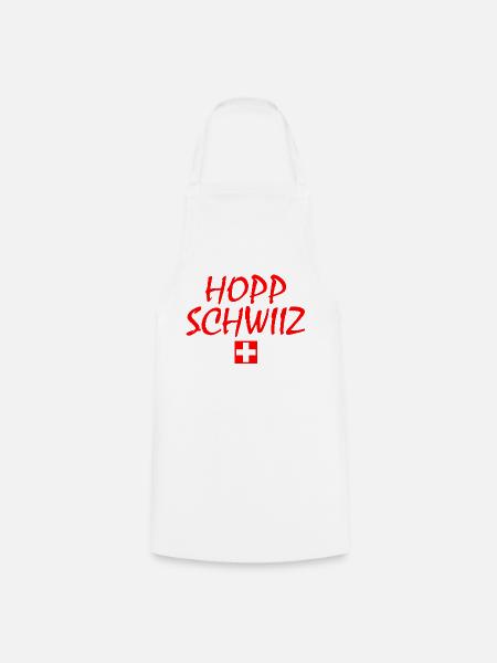 Hopp schwiiz - Kochschürze - Weiß