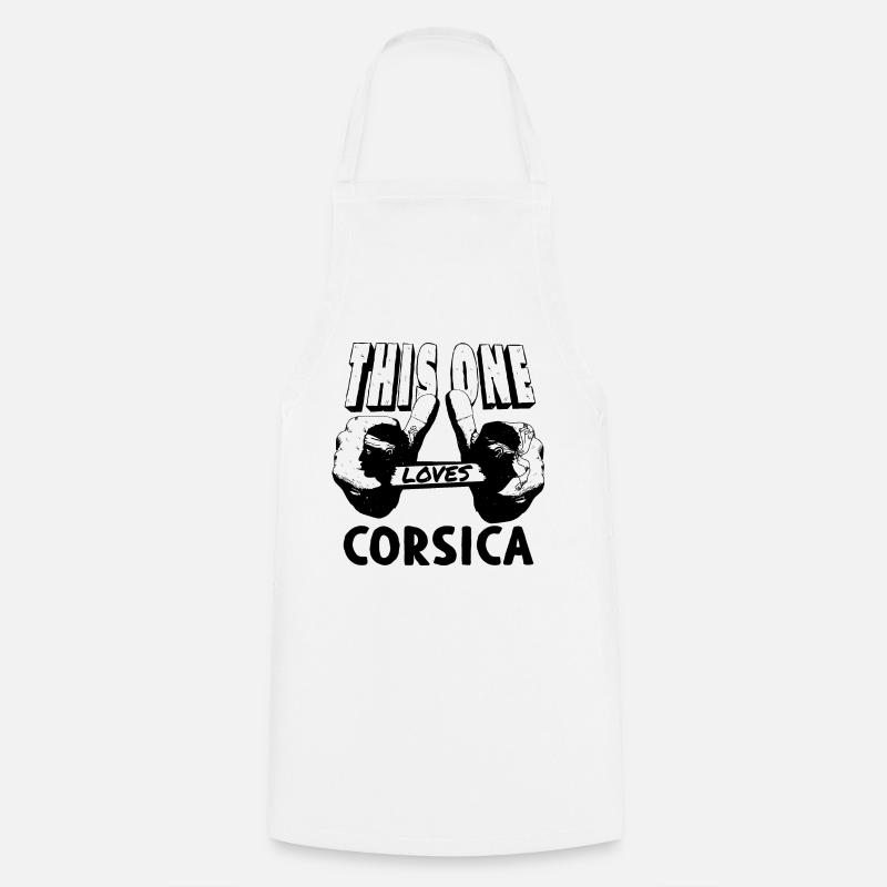 Drapeau Corse Drapeau Corse Corse - Tablier de cuisine - blanc