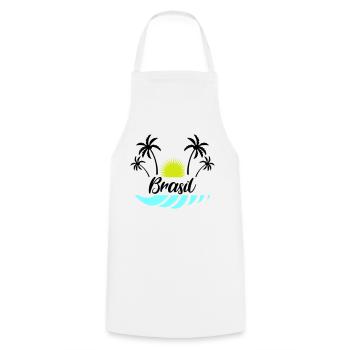 Brasil - Cooking Apron - white - Front - AI Model Male 185 dark (185cm)