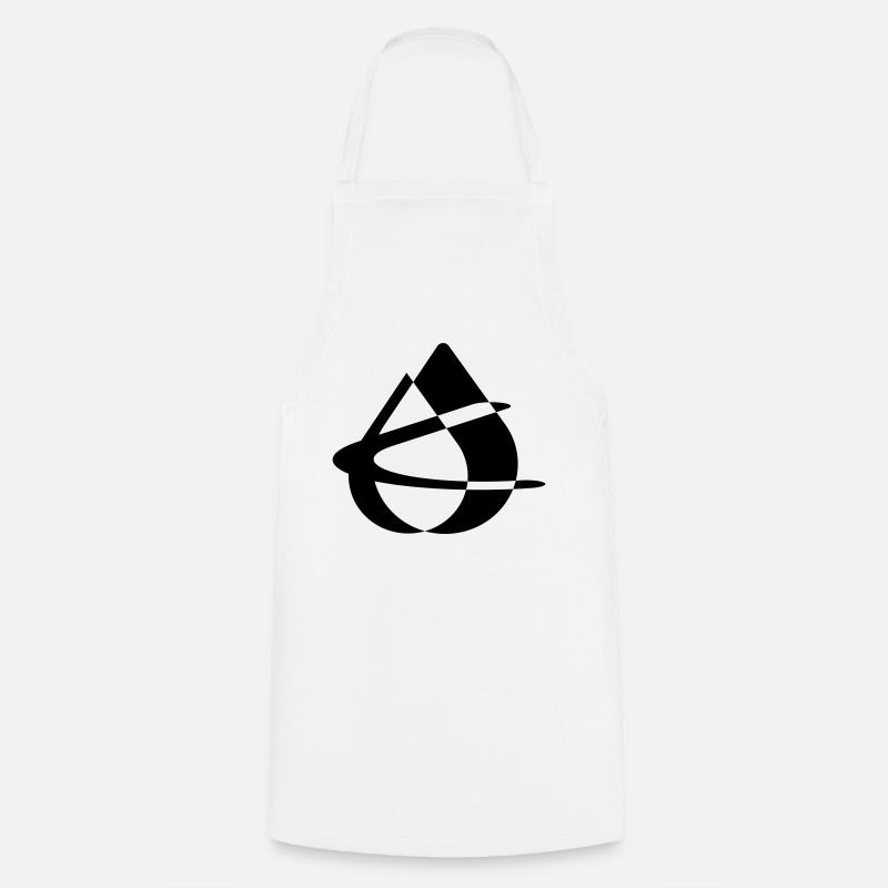 Gouttes Design Noir - Tablier de cuisine - blanc
