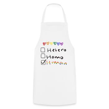 Equality - Cooking Apron - white - Front - AI Model Male 185 dark (185cm)