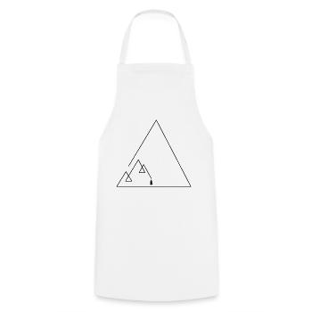 Geometric mountains with trees 🌲 - Cooking Apron - white - Front - AI Model Male 185 dark (185cm)
