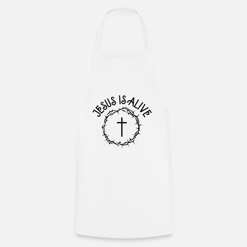 Jesus is alive - Cooking Apron - white