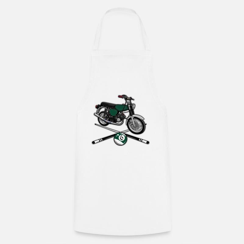 S51 (vert billard) // Illustration - Tablier de cuisine - blanc