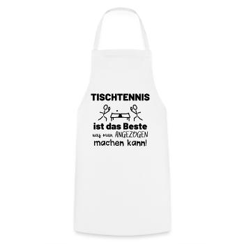 Lustiger Tischtennis Sprüche Sport - Kochschürze - Weiß - Vorne - AI Model Male 185 dark (185cm)