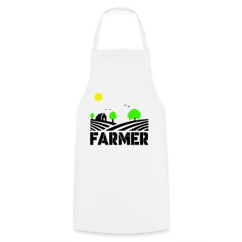 farmer - Kochschürze - Weiß - Vorne - AI Model Male 185 dark (185cm)
