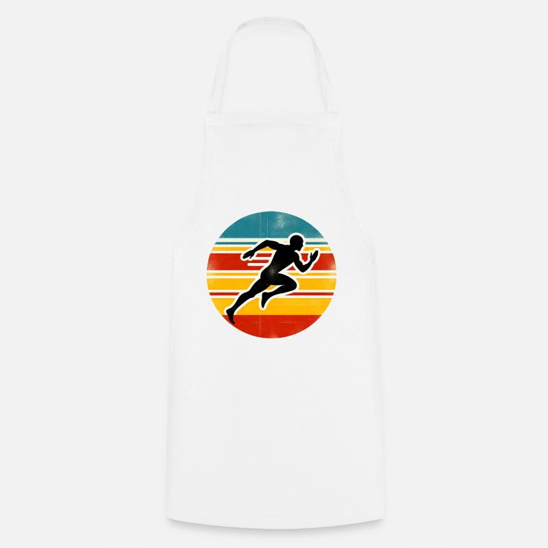 Sprinter - Athlétisme - Tablier de cuisine - blanc