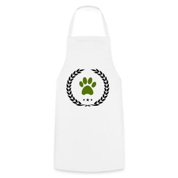 Couronne de patte - Tablier de cuisine - blanc - Devant - AI Model Male 185 dark (185cm)