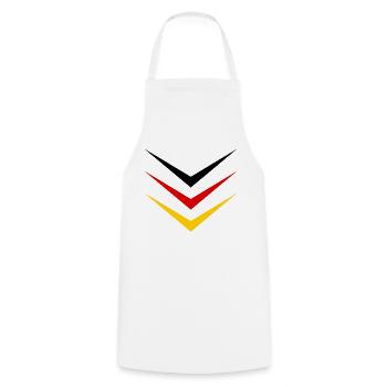 Germany Flag Sport Stripe - Cooking Apron - white - Front - AI Model Male 185 dark (185cm)
