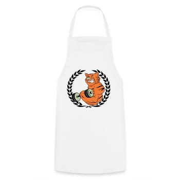 Tiger Muscle Bodybuilder - Tablier de cuisine - blanc - Devant - AI Model Male 185 dark (185cm)
