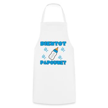 BIENTOT PAPOUNET - Tablier de cuisine - blanc - Devant - AI Model Male 185 dark (185cm)