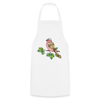 Colorful bird - Cooking Apron - white - Front - AI Model Male 185 dark (185cm)