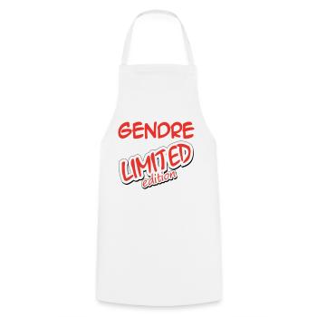 GENDRE LIMITED EDITION - Tablier de cuisine - blanc - Devant - AI Model Male 185 dark (185cm)
