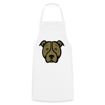dog - Kochschürze - Weiß - Vorne - AI Model Male 185 dark (185cm)