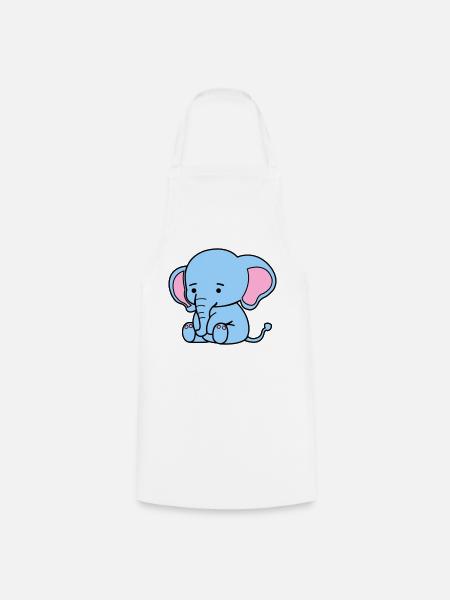 cute elephant - Kochschürze - Weiß