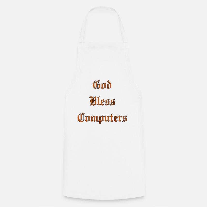 GodBlessComputers - Kochschürze - Weiß