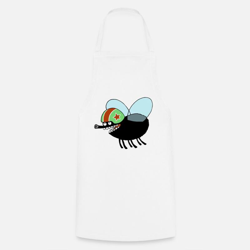 flying fly - Cooking Apron - white