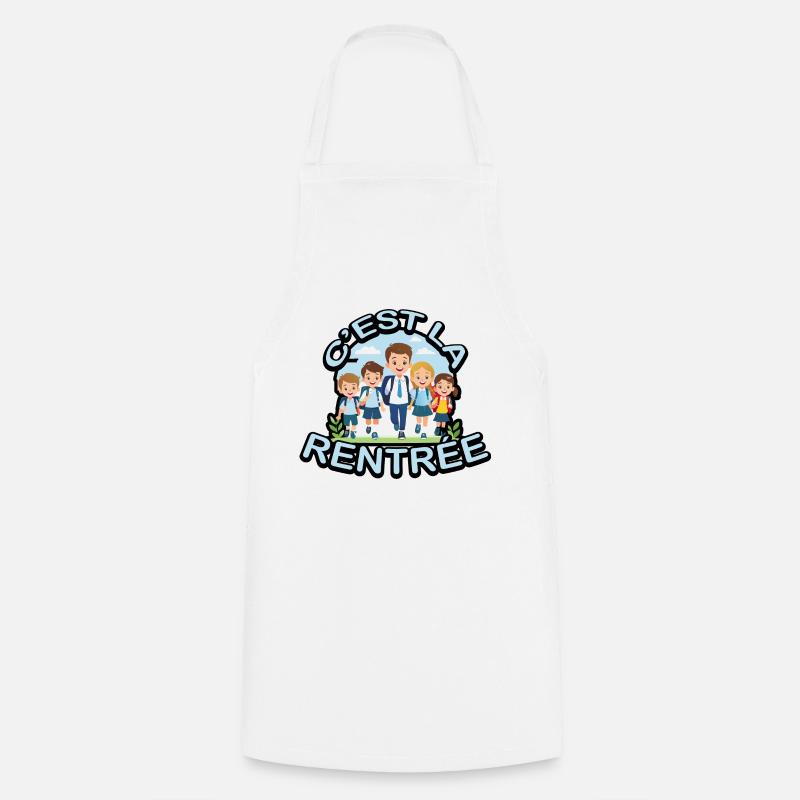 Back to school - Cooking Apron - white