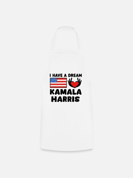 Kamala Harris President Herzhand - Kochschürze - Weiß