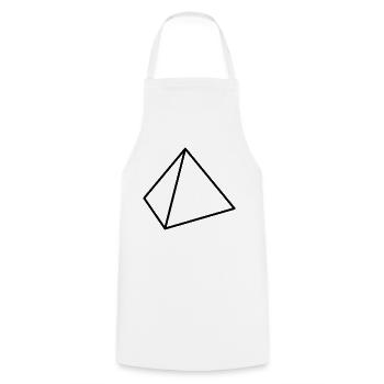 tétraèdre noir - Tablier de cuisine - blanc - Devant - AI Model Male 185 dark (185cm)