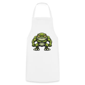 Grenouille Bande dessinée - Tablier de cuisine - blanc - Devant - AI Model Male 185 dark (185cm)