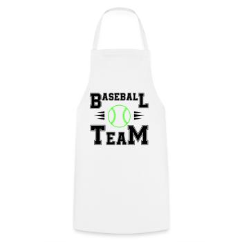 Baseball Team - Cooking Apron - white - Front - AI Model Male 185 dark (185cm)
