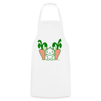 Bunny Two Large Huge Carrots Carrots Harvest Sweet - Cooking Apron - white - Front - AI Model Male 185 dark (185cm)